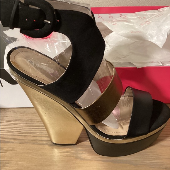 Paris Hilton Catriona Wedge Platform Sandle Shoes - Picture 2 of 14